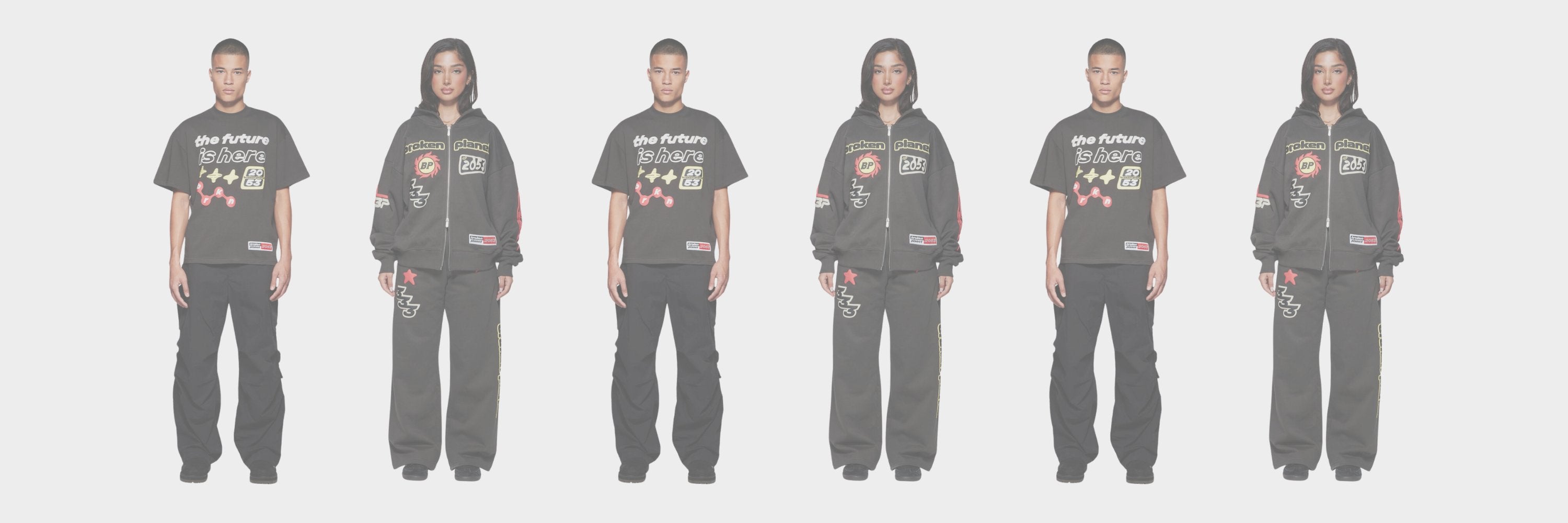 Broken planet market. We have a huge selection of hoodies, t-shirts and much more!