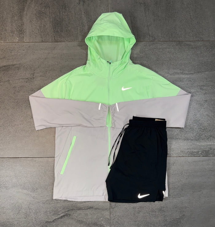 Nike Windrunner & Flex Shorts Set 'Vapour Green/Black'