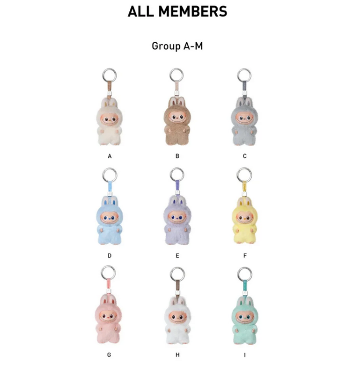 POP MART LABUBU THE MONSTERS PIN FOR LOVE SERIES VINYL PLUSH PENDANT (A-M) - CASE OF 14