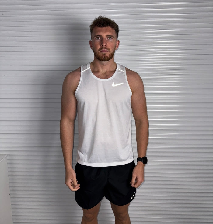 Nike Miler Vest & Challenger Shorts Set 'White/Black'