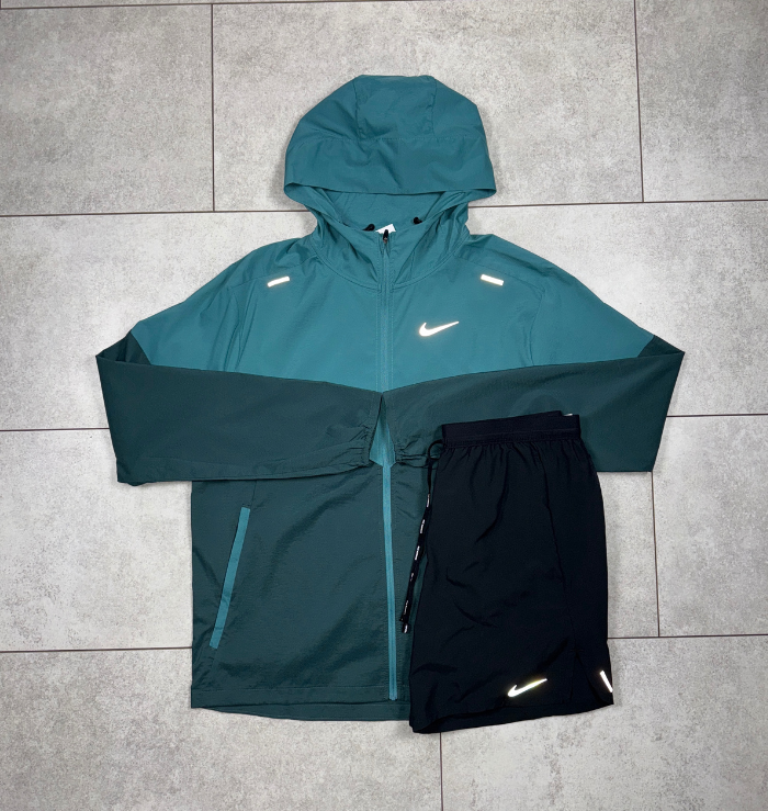 Nike Teal Windrunner Jacket & Black Short Set