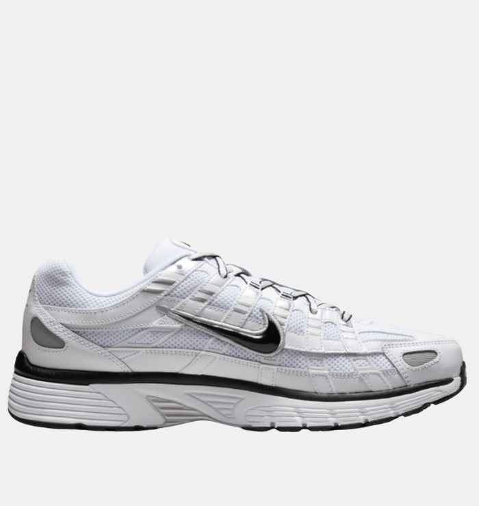 Nike P-6000 White Metallic Silver Black