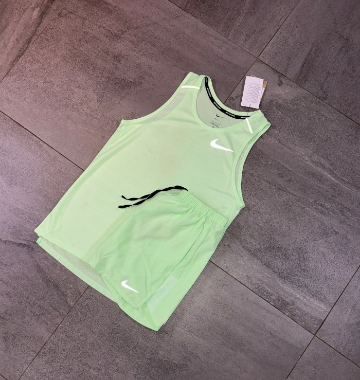 Nike Miler Vest & Challenger Shorts Set 'Vapour Green'