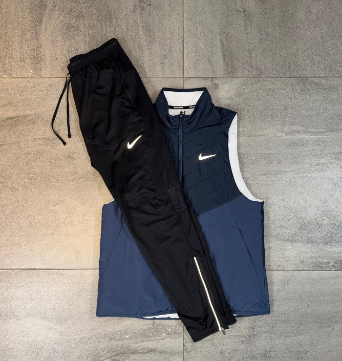 Nike Aerolayer Gilet & Phenom Pants Set 'Navy/Black'
