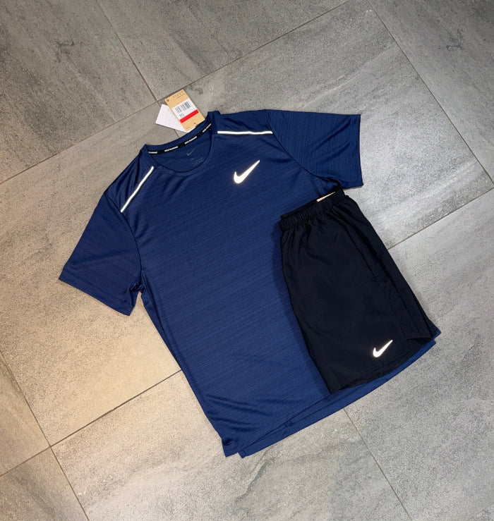 Nike Miler & Challenger Shorts Set 'Midnight Navy/Black'