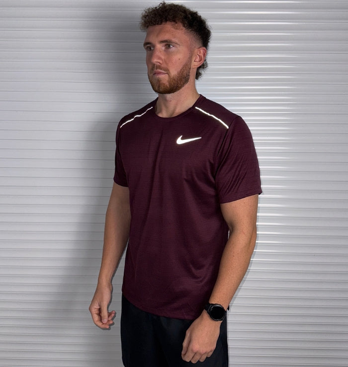 Nike Miler & Phenom Pants Set 'Maroon/Black'