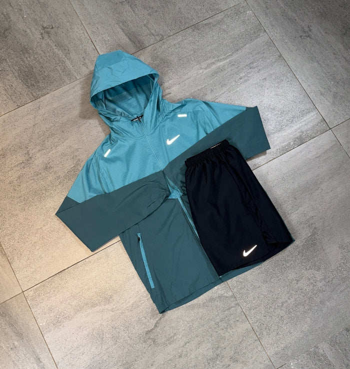 Nike Windrunner & Challenger Shorts Set 'Teal/Black'