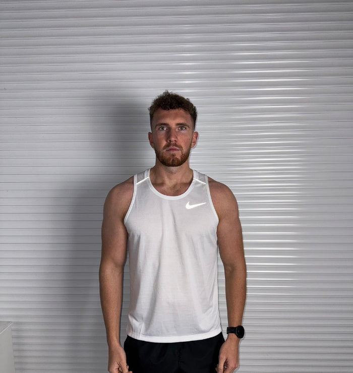 Nike Miler Vest & Flex Short Set 'White/Black'