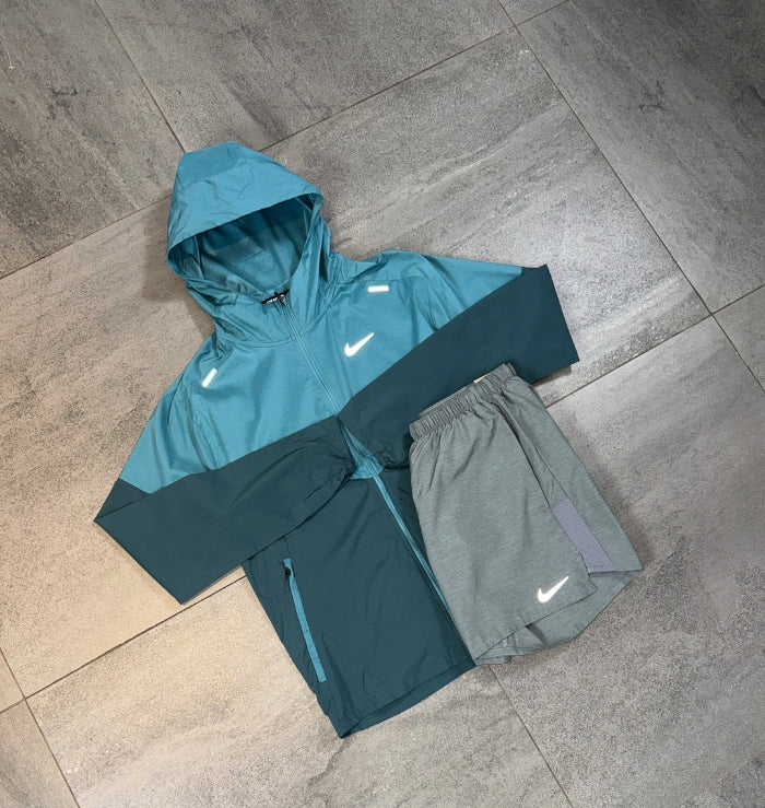 Nike Windrunner & Challenger Shorts Set 'Teal/Grey'