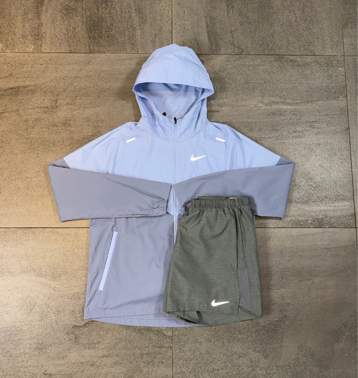 Nike Windrunner & Challenger Shorts Set 'Cobalt Bliss/Grey'