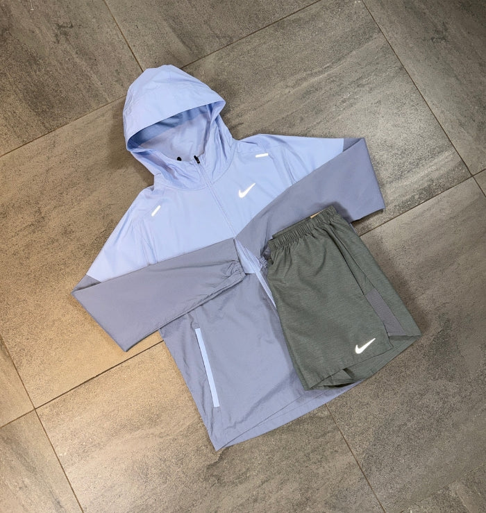 Nike Windrunner & Challenger Shorts Set 'Cobalt Bliss/Grey'