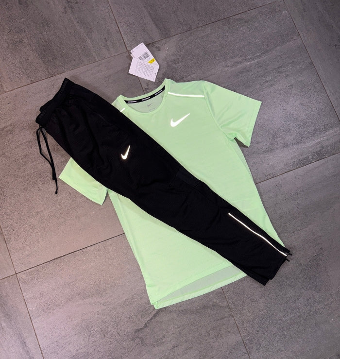 Nike Miler & Phenom Pants Set 'Vapour Green/Black'