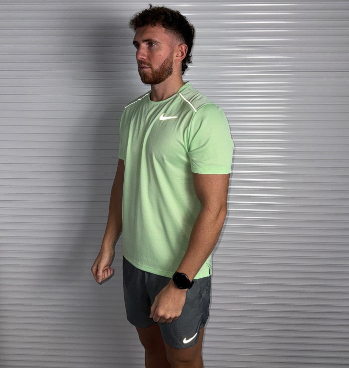 Nike Miler & Challenger Shorts Set 'Vapour Green/Grey'