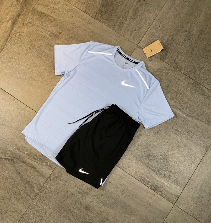 Nike Miler & Flex Shorts Set 'Cobalt Bliss/Black'
