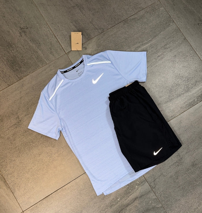 Nike Miler & Challenger Shorts Set 'Cobalt Bliss/Black'