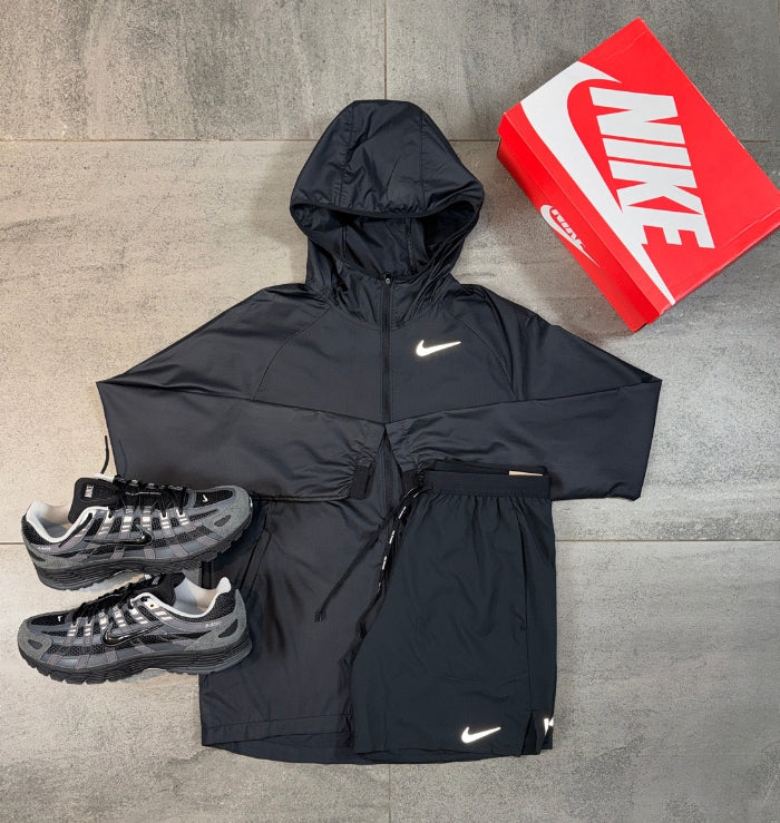 Nike Essential Windrunner & Flex Shorts Set 'Black'