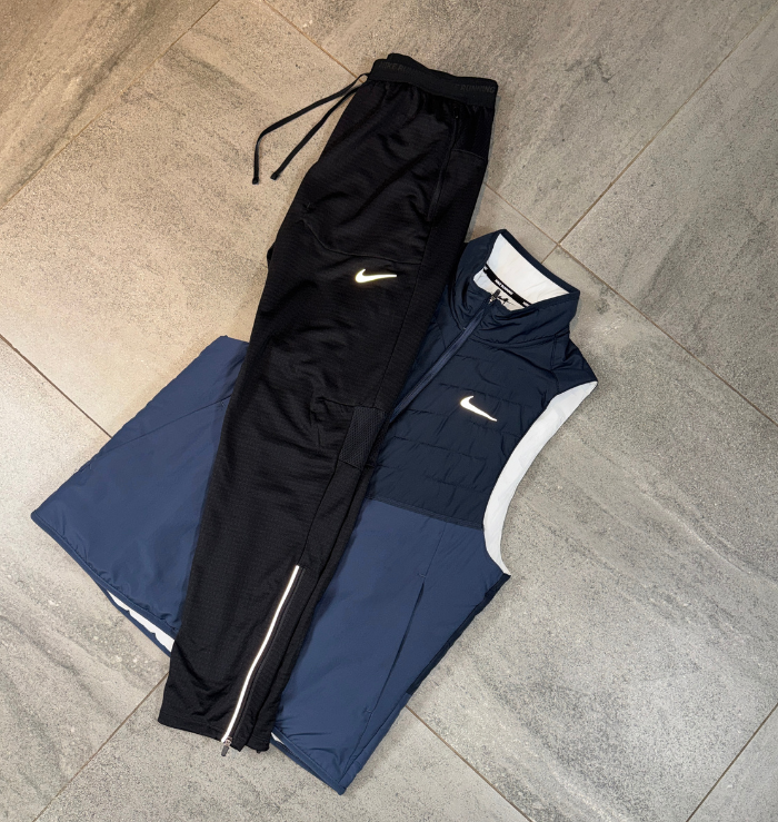 Nike Aerolayer Gilet & Phenom Pants Set 'Navy/Black'
