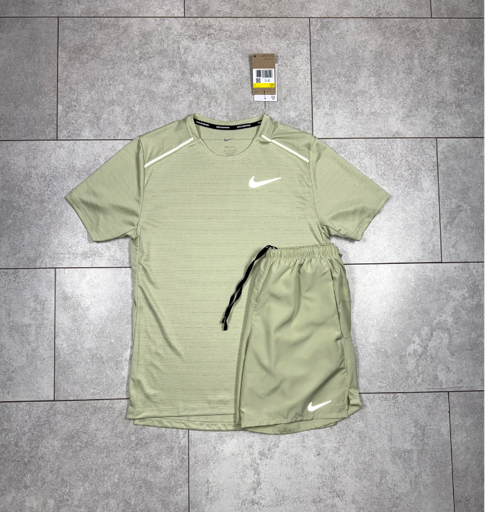 Nike Miler Olive Aura Short Set