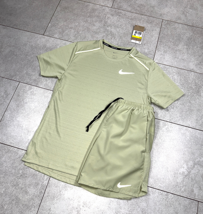 Nike Miler Olive Aura Short Set
