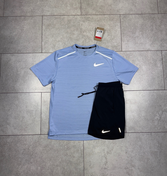 Nike Miler Cobalt Bliss & Black Flex Stride Short Set