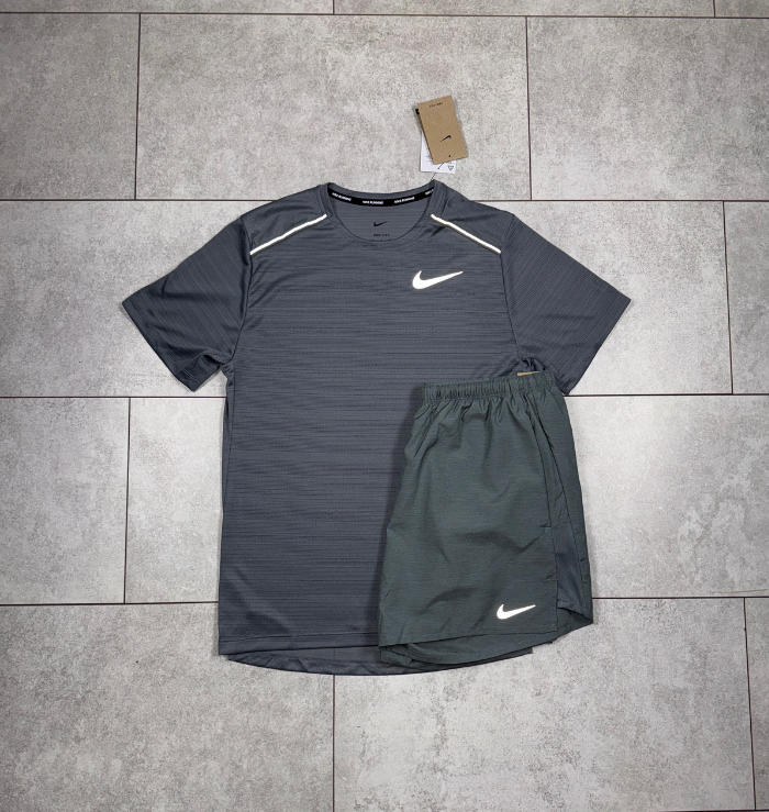 Nike Miler Grey & Grey Challenger Short Set