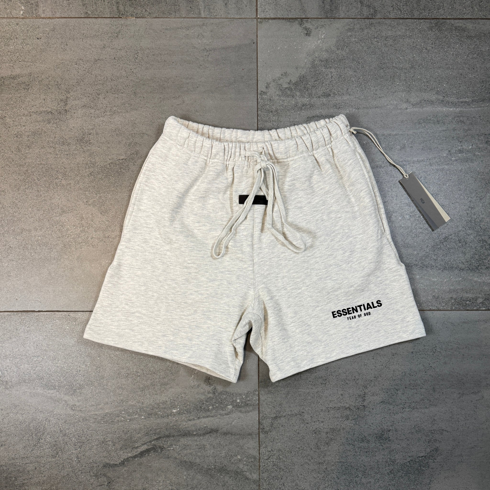 Fear of God Essentials 'Light Heather Oatmeal Shorts' (SS22)