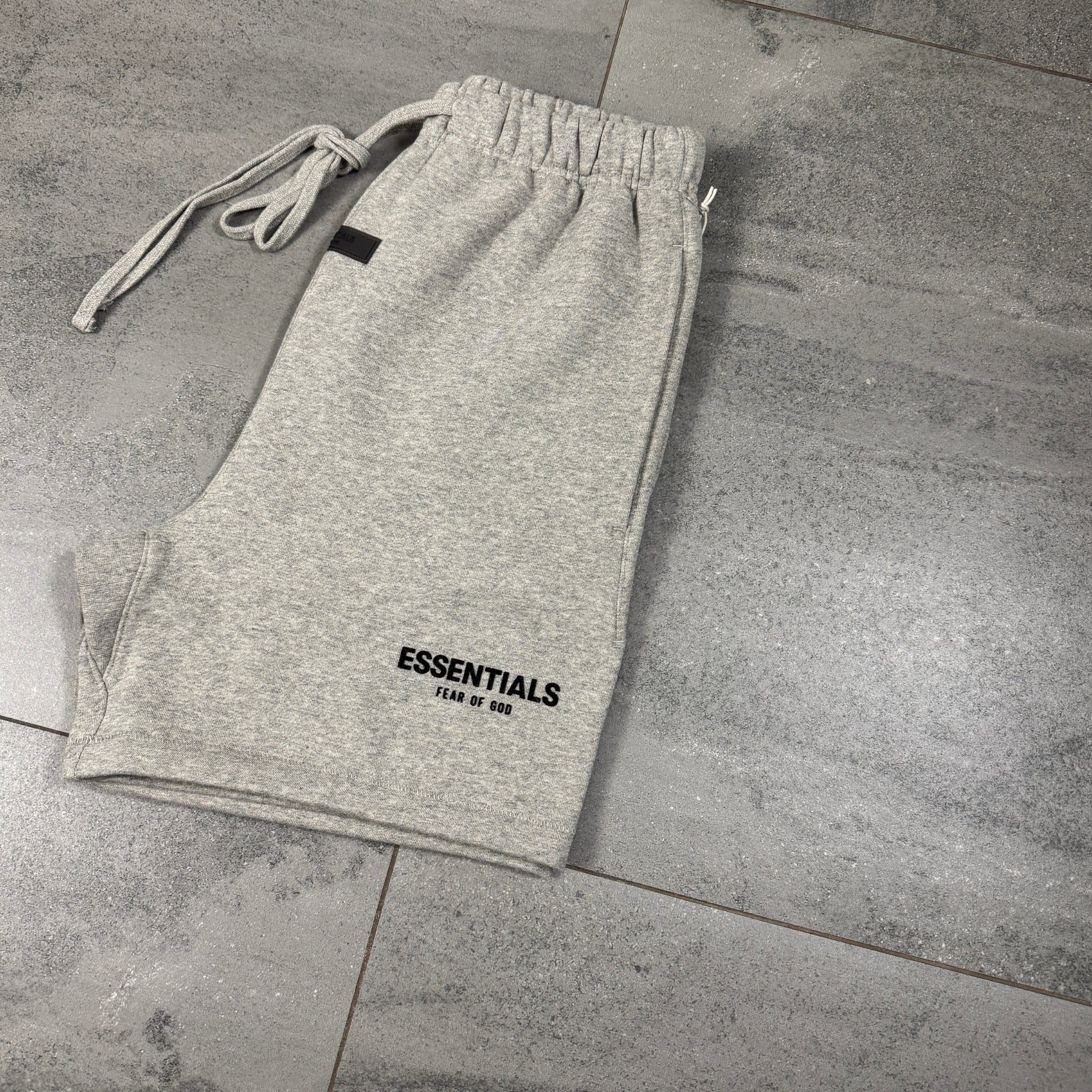 Fear of God Essentials Short Set 'Dark Heather Oatmeal' (SS22)