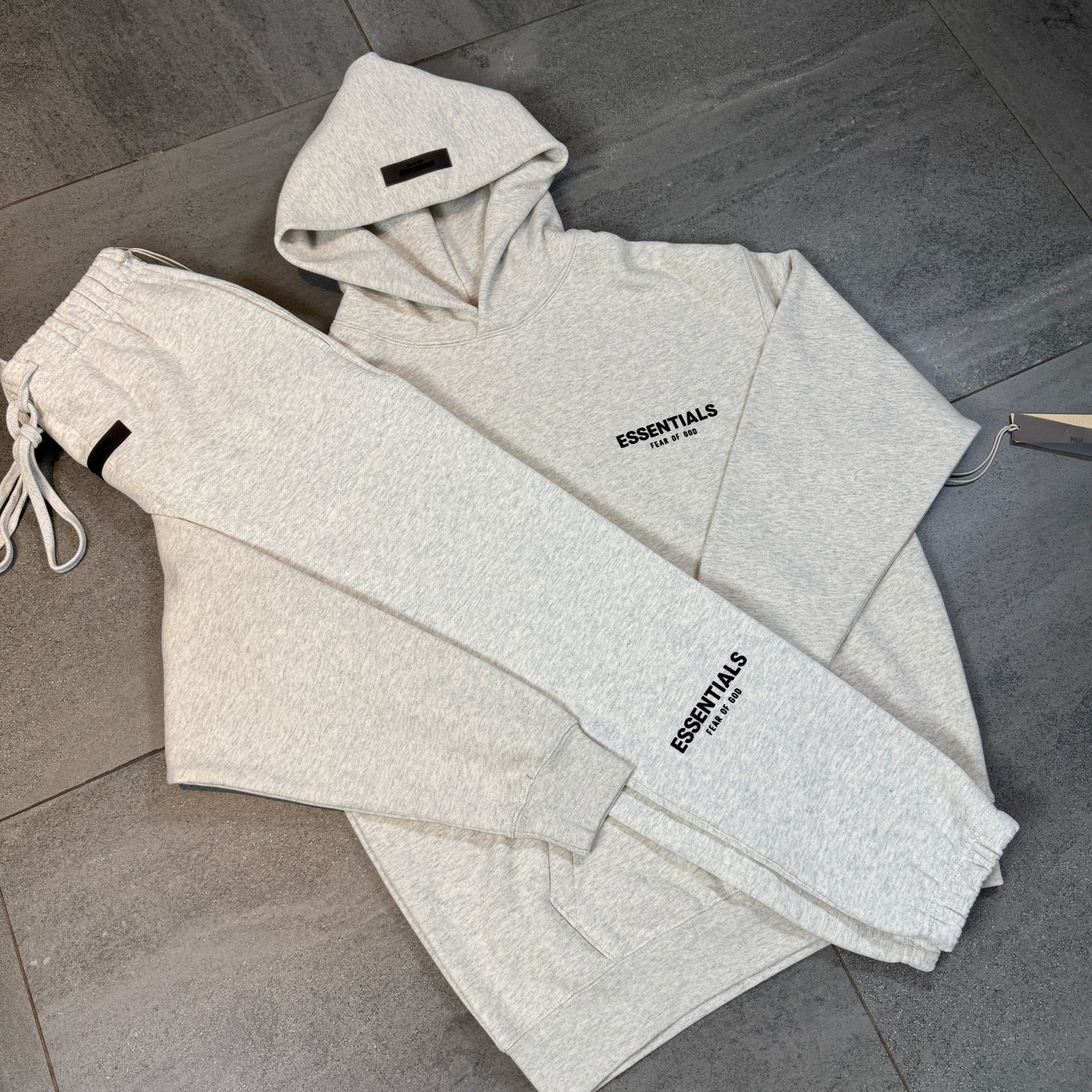 Fear of God Essentials Tracksuit 'Light Heather Oatmeal' (SS22)