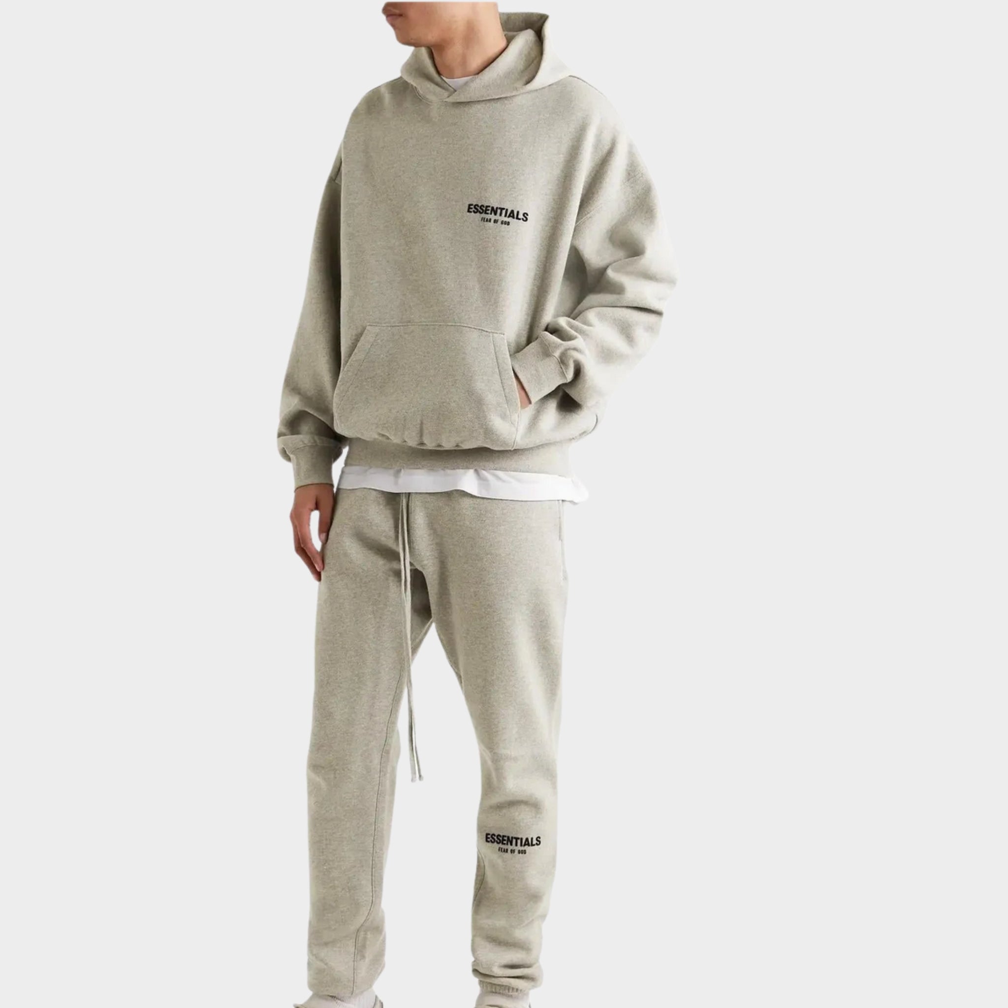 Fear of God Essentials Tracksuit 'Dark Heather Oatmeal' (SS22)