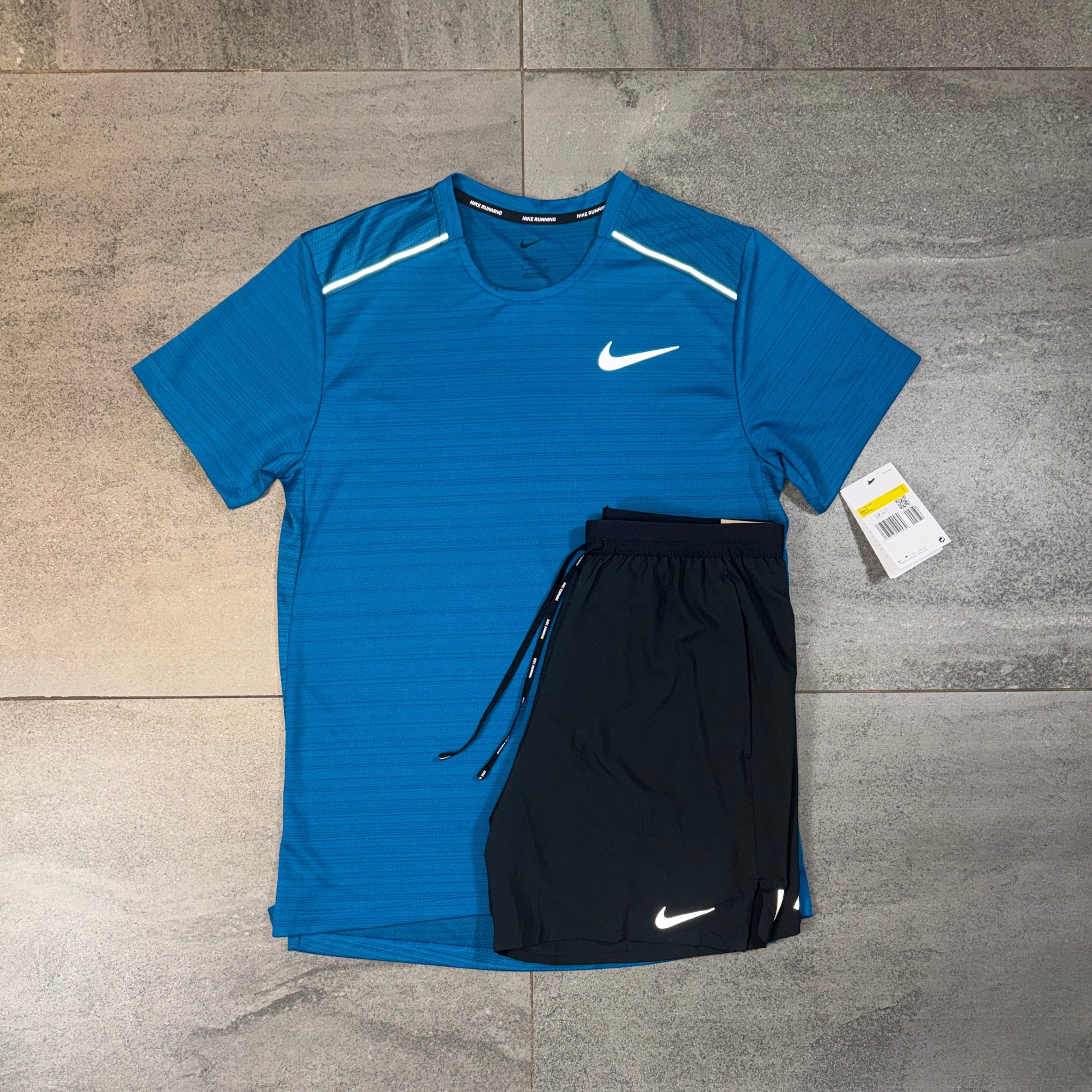 Nike Miler & Flex Shorts Set 'Green Abyss/Black'