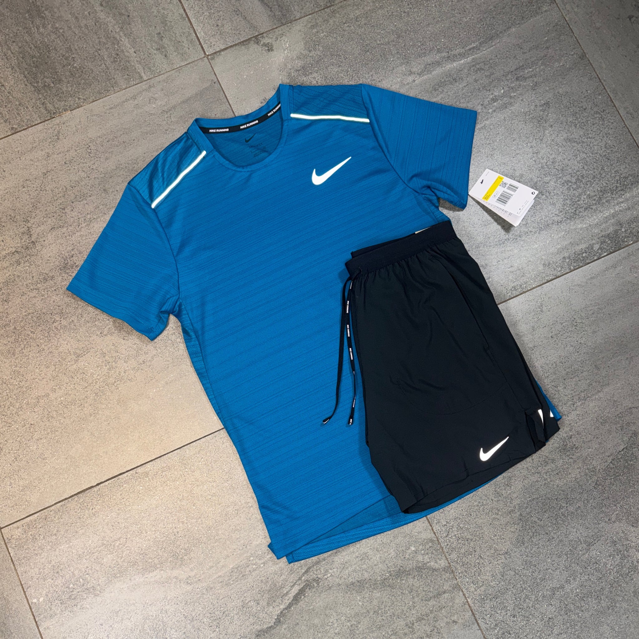Nike Miler & Flex Shorts Set 'Green Abyss/Black'