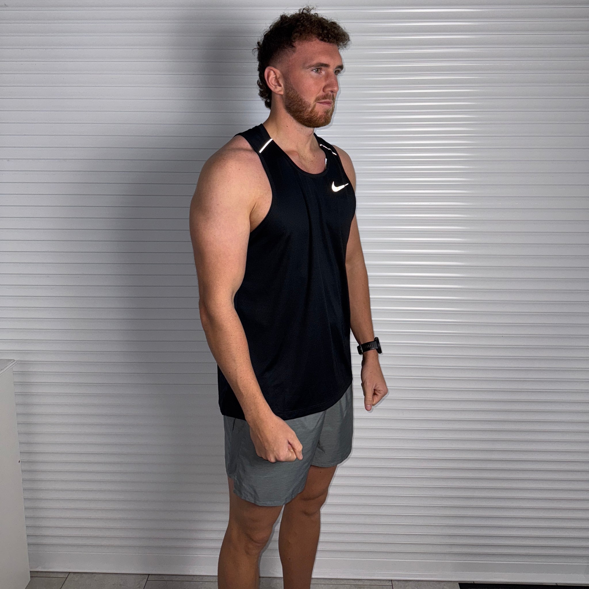 Nike Miler Vest & Challenger Shorts Set 'Black/Grey'