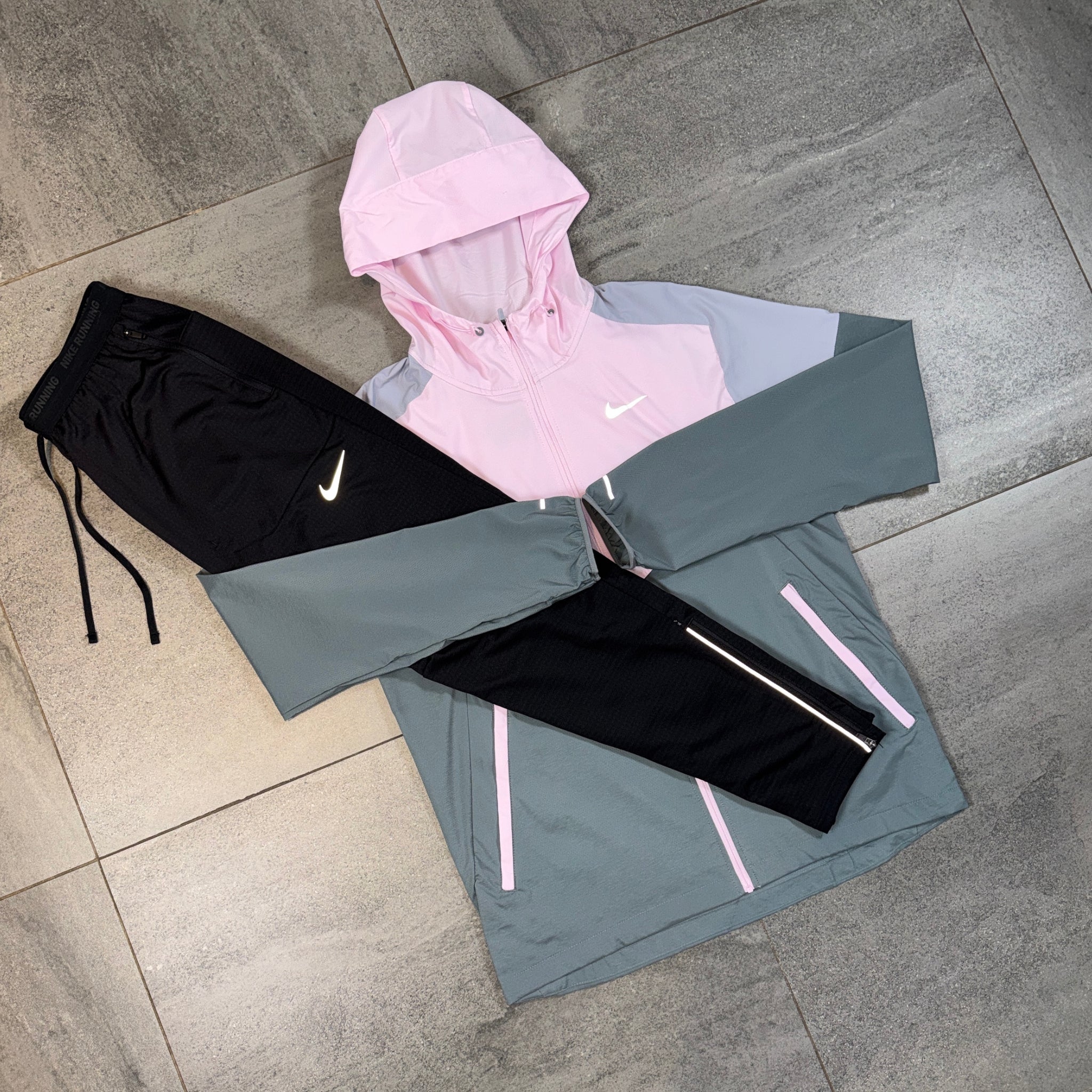 Nike Windrunner & Phenom Pants Set 'Pink Foam/Black'