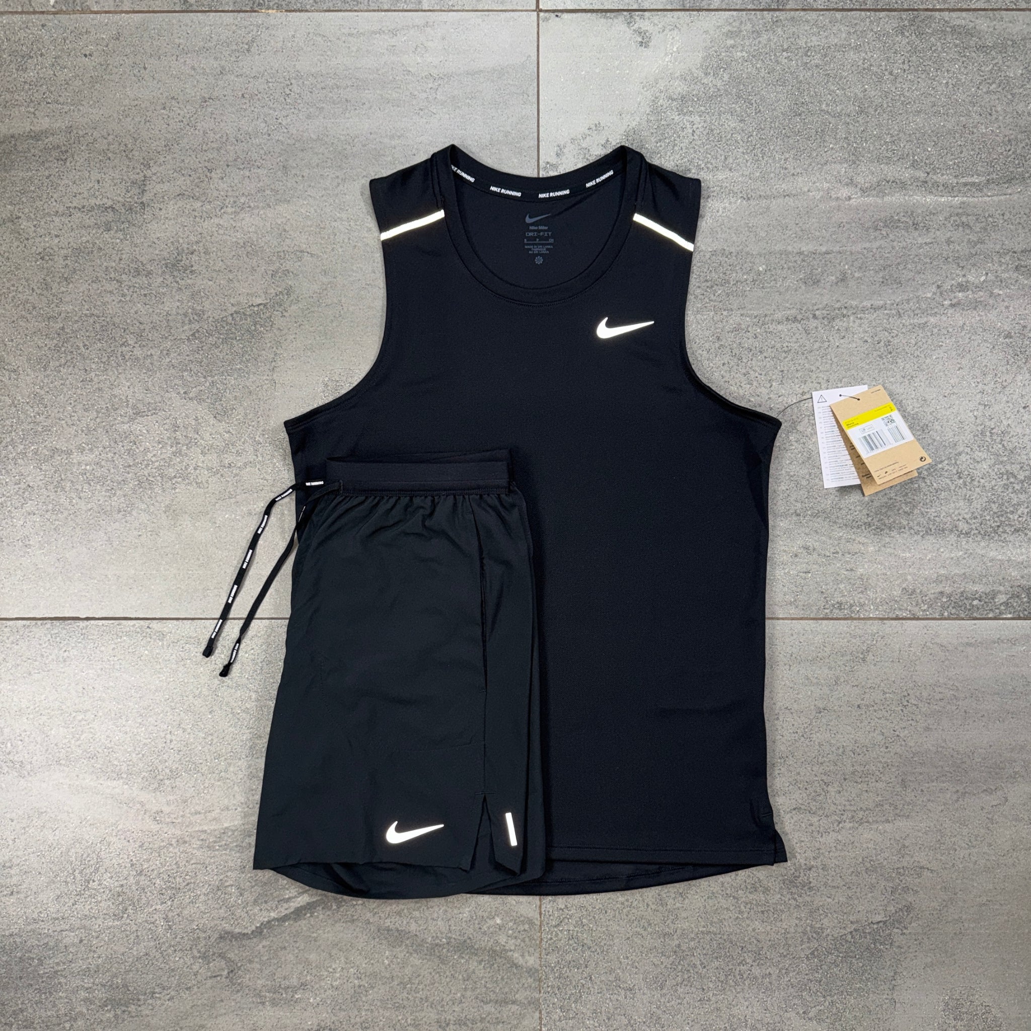 Nike Miler 2.0 Vest & Flex Shorts Set 'Black'