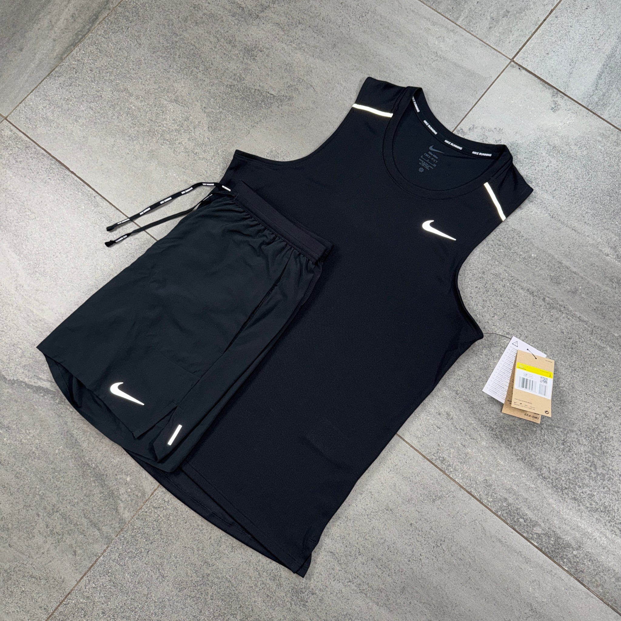 Nike Miler 2.0 Vest & Flex Shorts Set 'Black'
