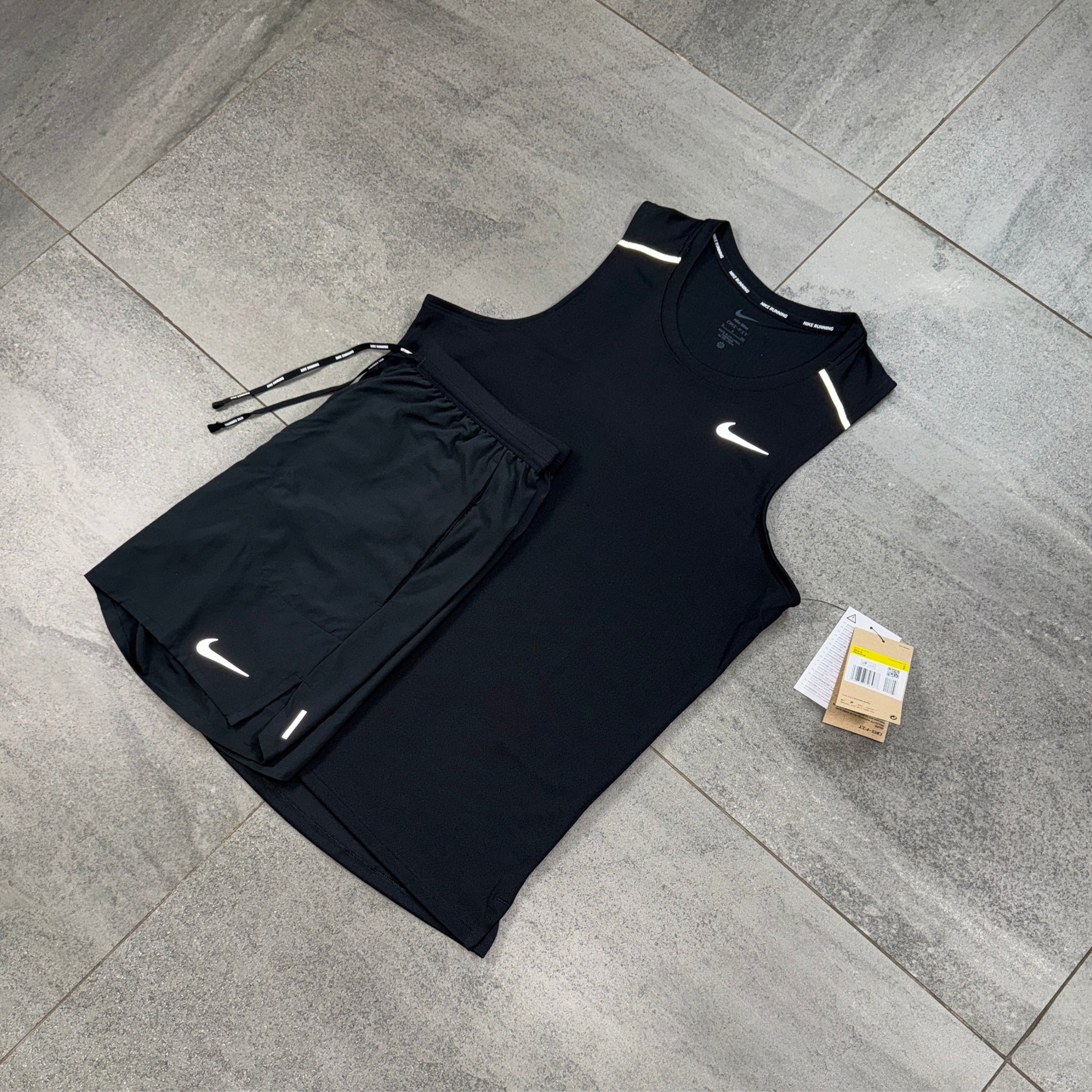 Nike Miler 2.0 Vest & Flex Shorts Set 'Black'