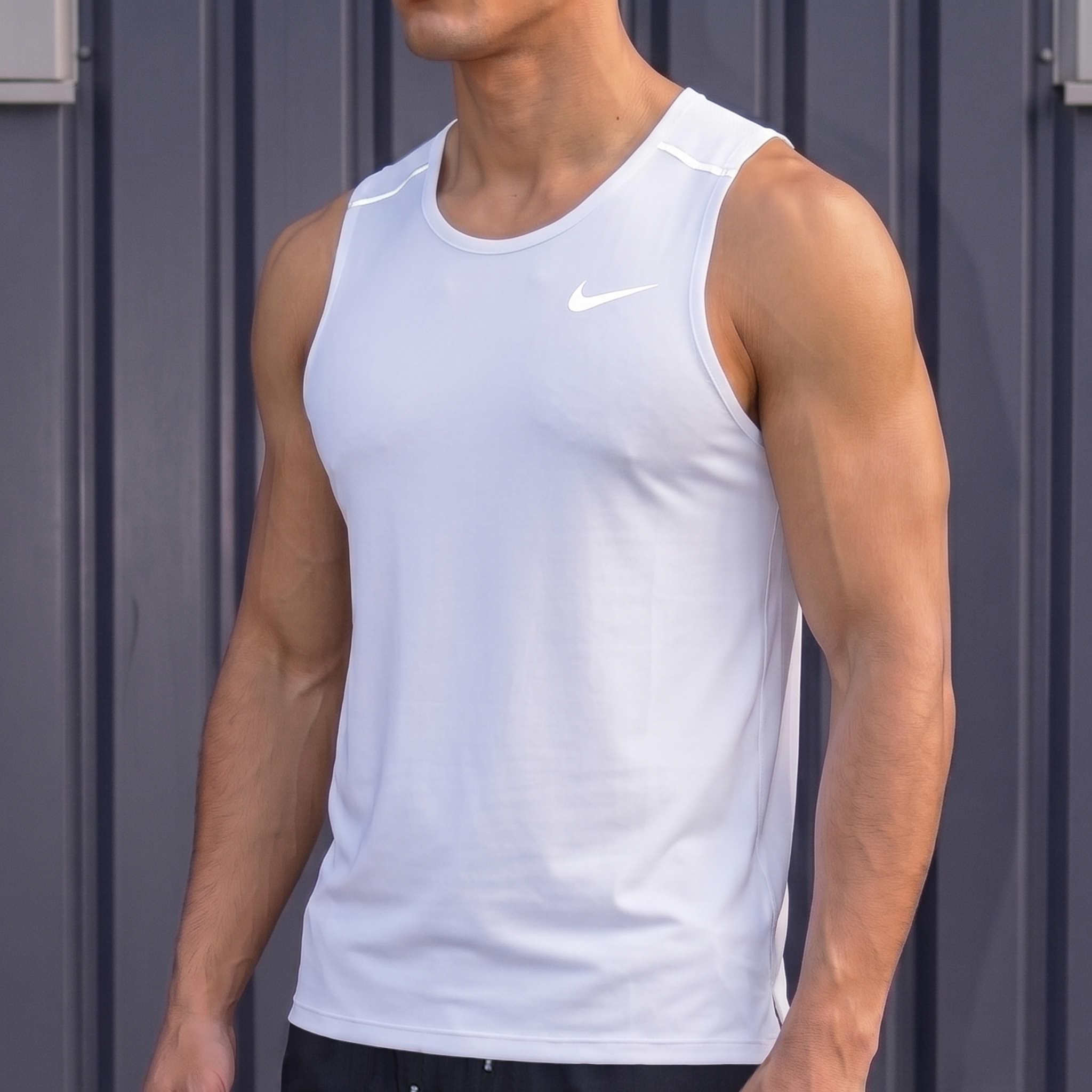 Nike Miler 2.0 Vest & Challenger Shorts Set 'White/Black'