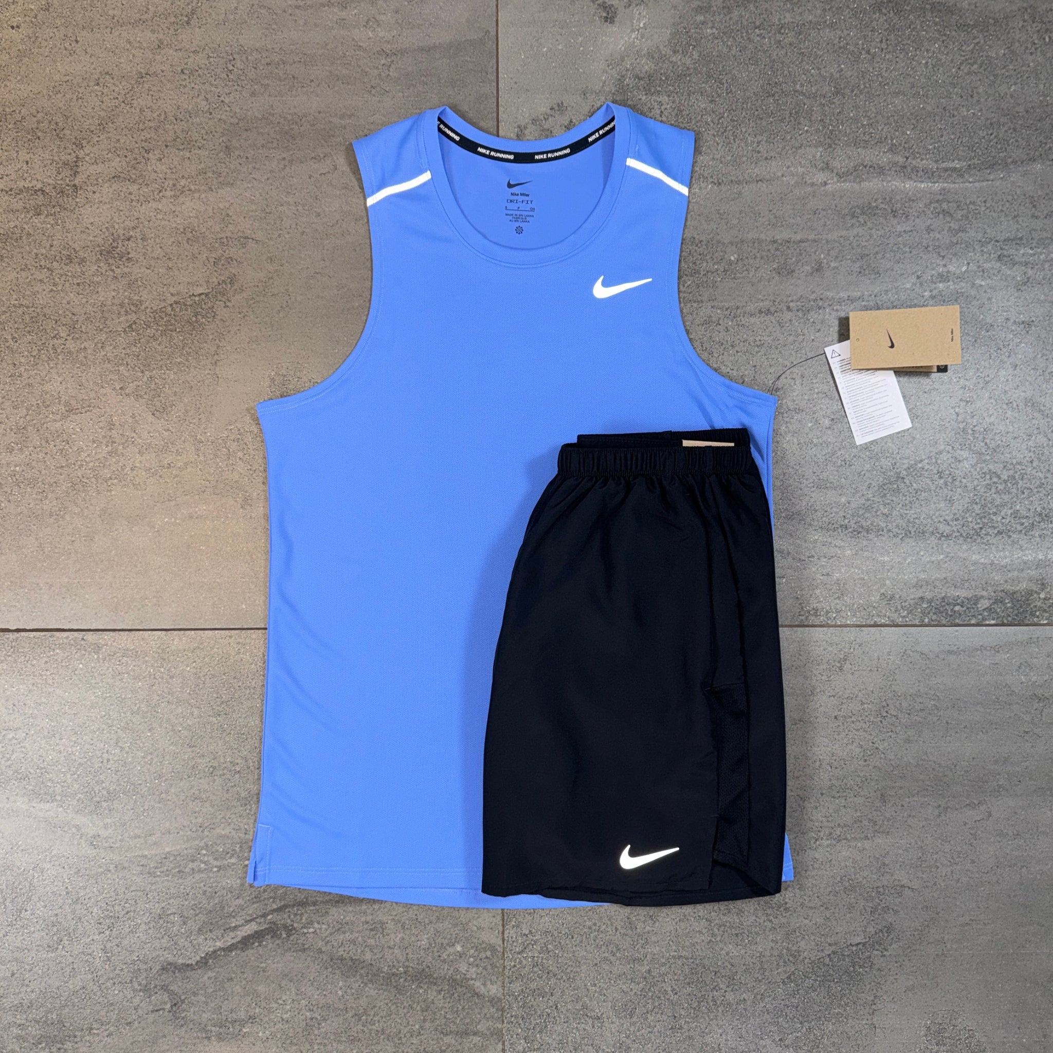 Nike Miler 2.0 Vest & Challenger Shorts Set 'Royal Pulse/Black'