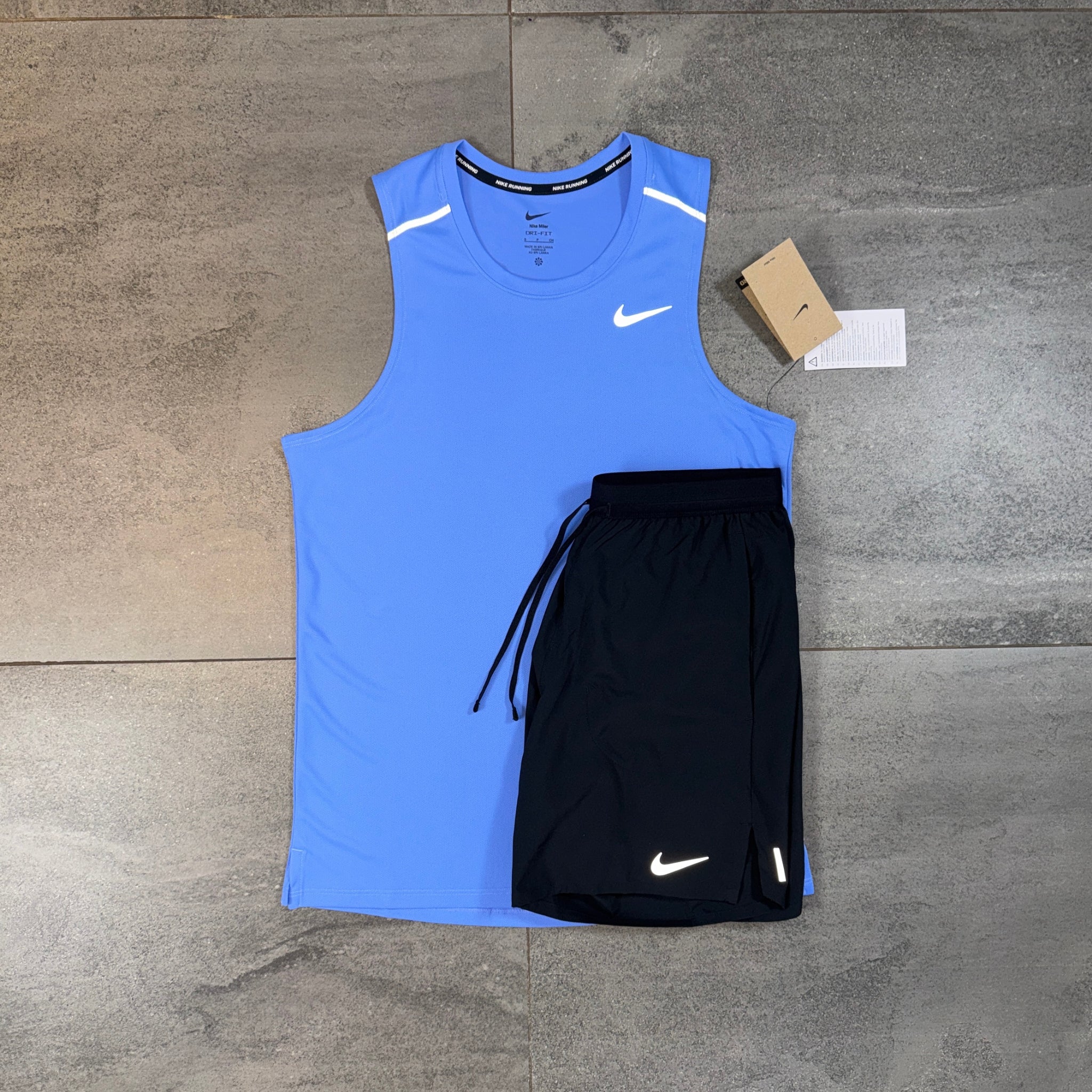 Nike Miler 2.0 Vest & Flex Shorts Set 'Royal Pulse/Black'