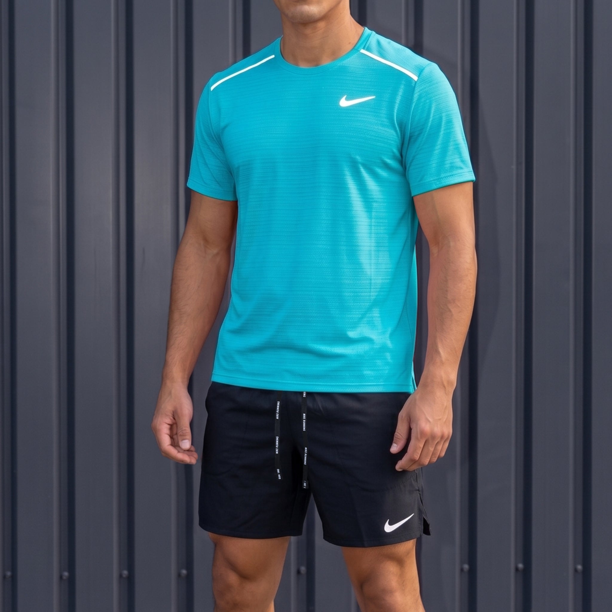 Nike Miler & Flex Shorts Set 'Dusty Cactus/Black'