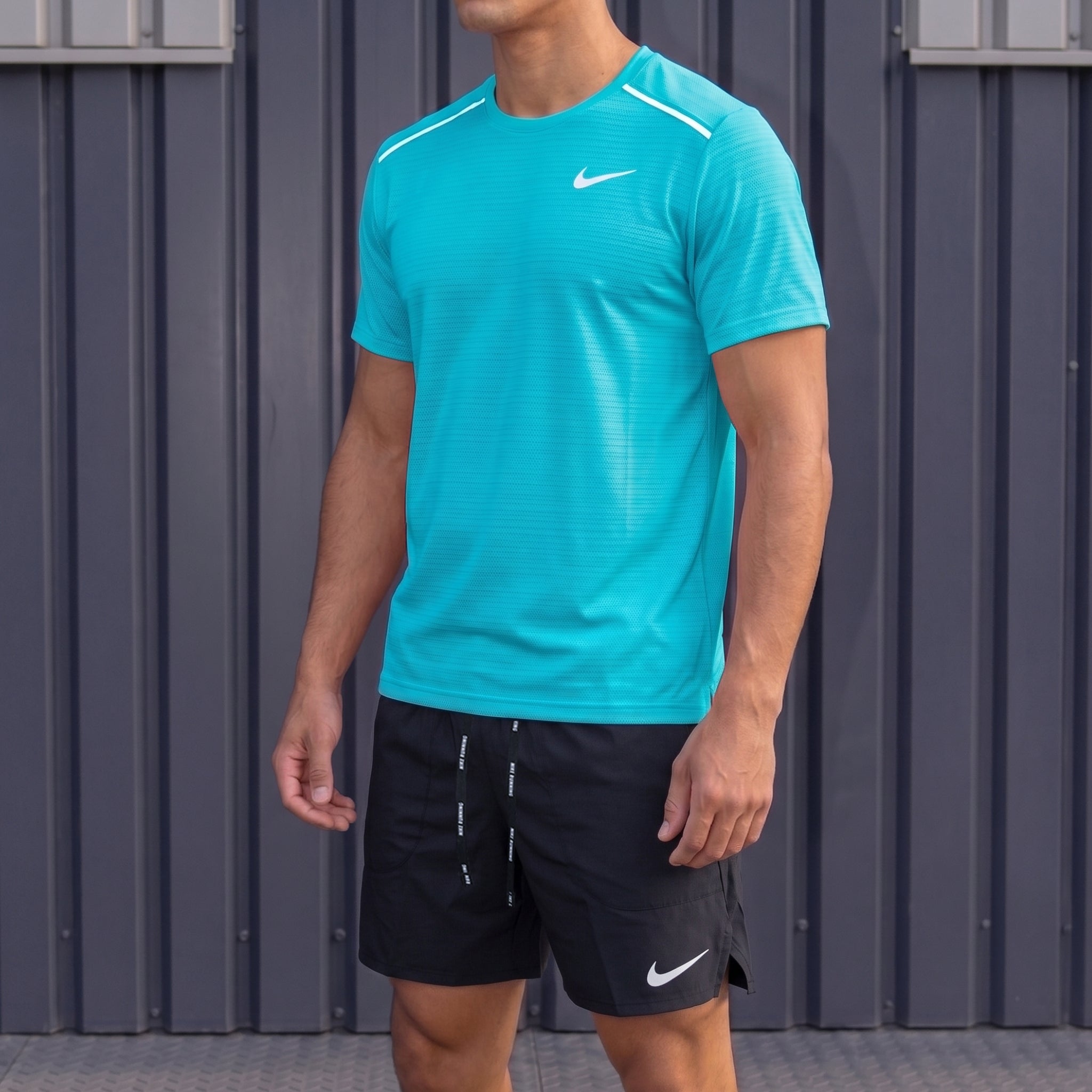 Nike Miler & Flex Shorts Set 'Dusty Cactus/Black'