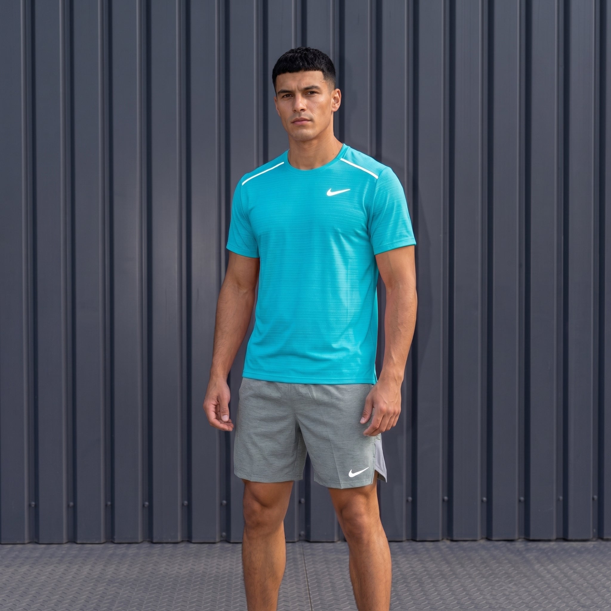 Nike Miler & Challenger Shorts Set 'Dusty Cactus/Grey'
