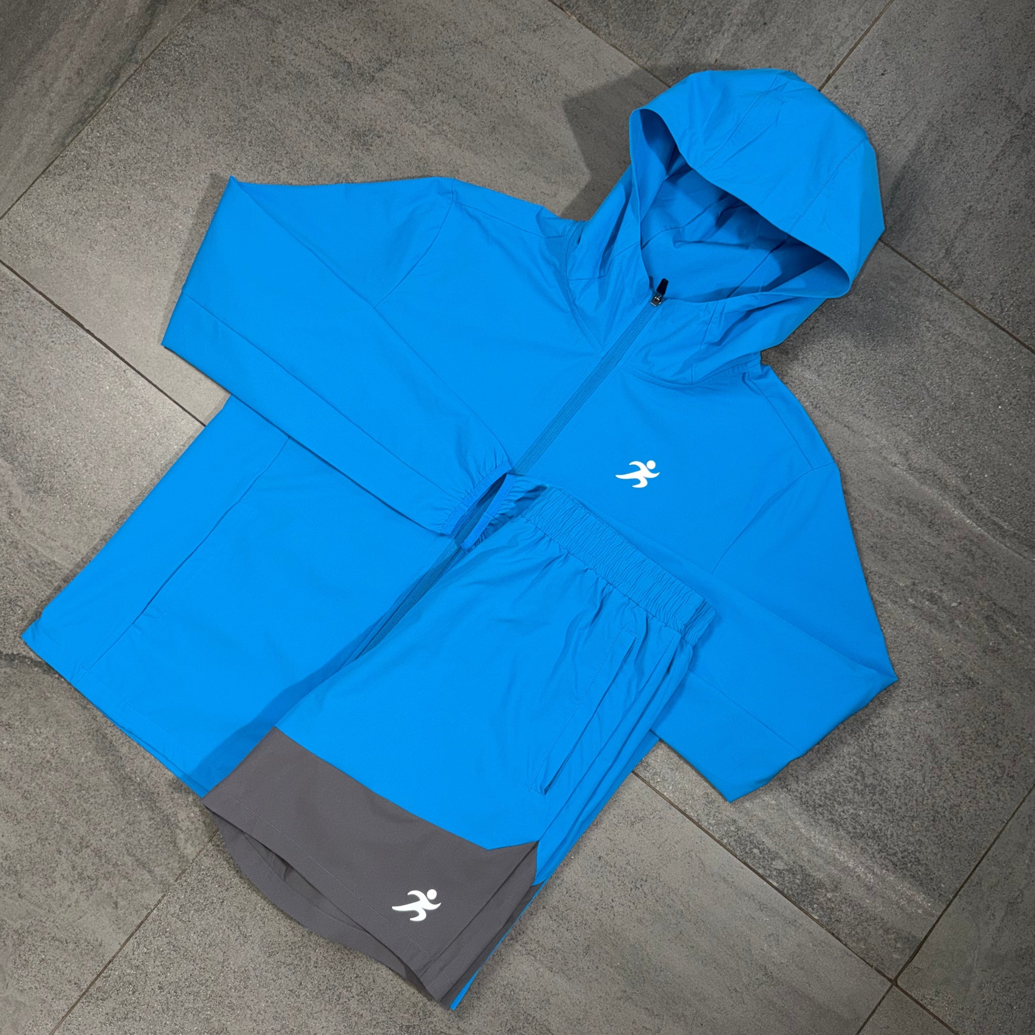 Trivo Two Tone Shorts 'Azure Blue Grey'