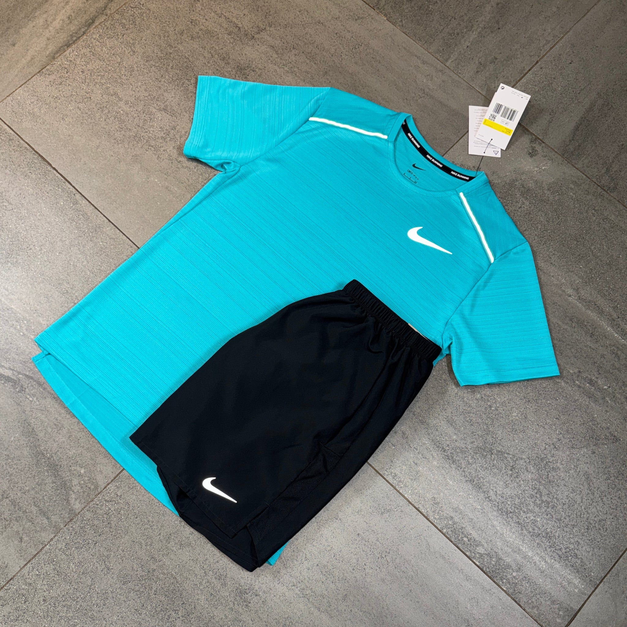 Nike Miler & Challenger Shorts Set 'Dusty Cactus/Black'
