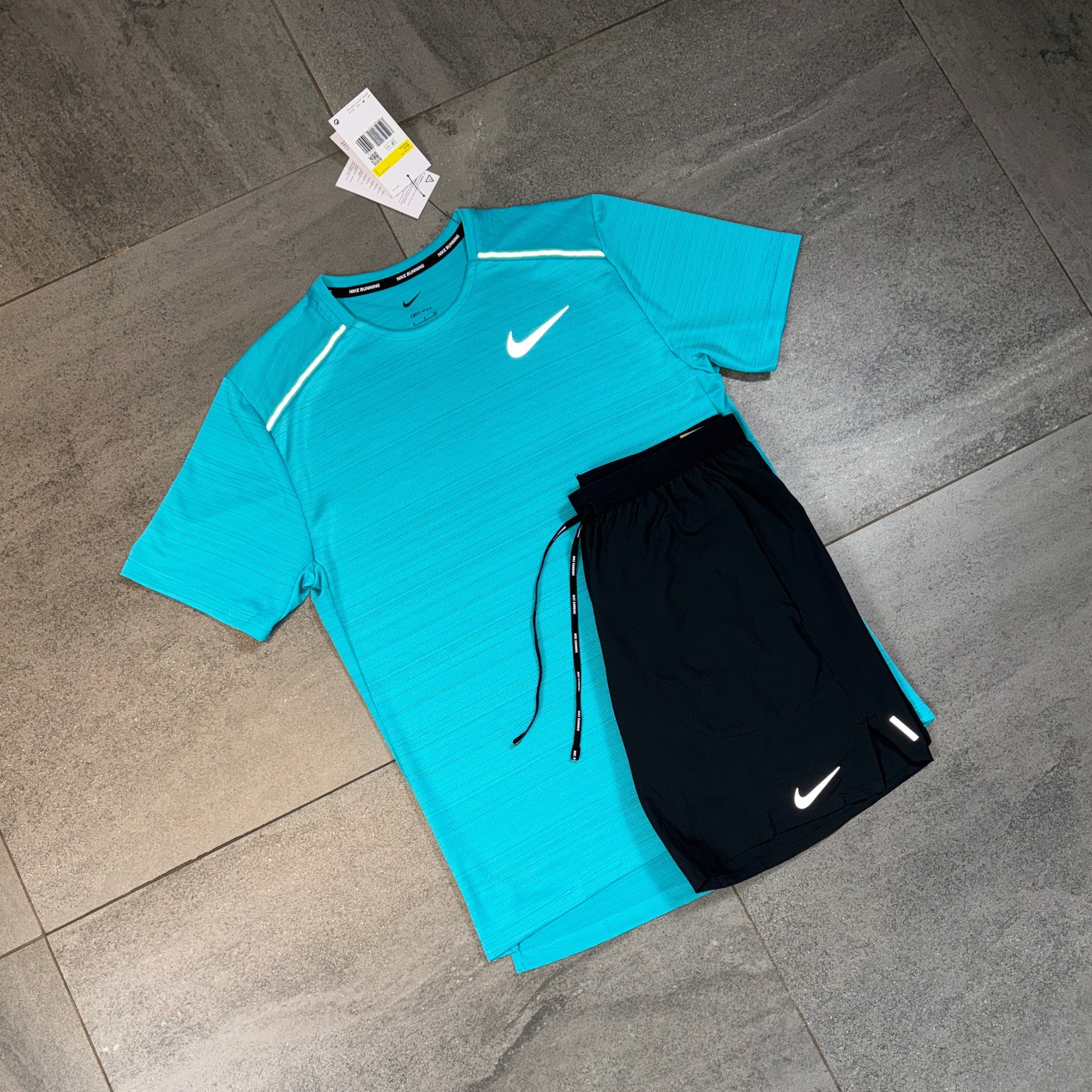 Nike Miler & Flex Shorts Set 'Dusty Cactus/Black'