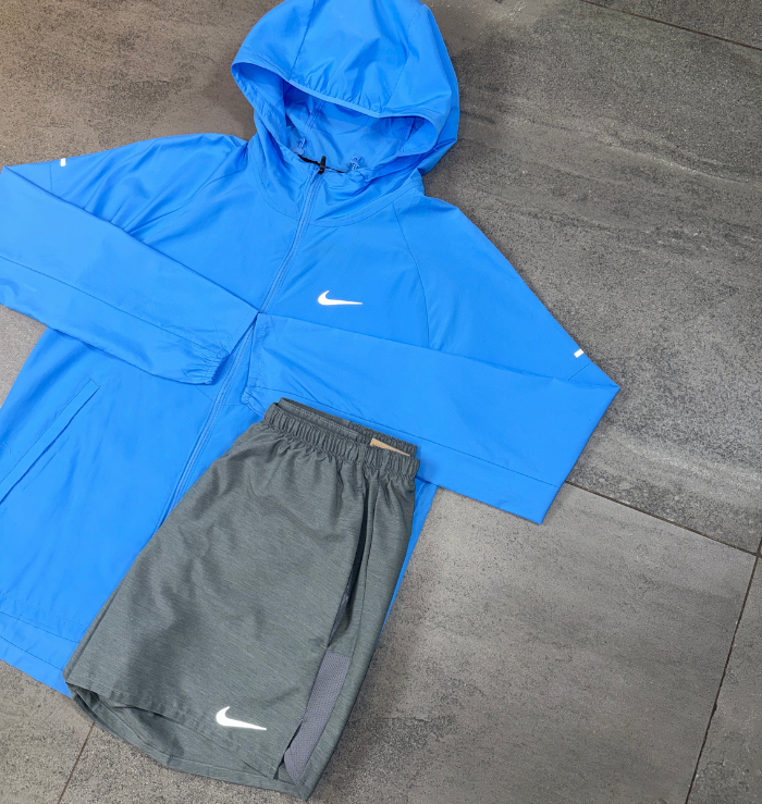 Nike Windrunner & Challenger Short Set 'University Blue/Grey'