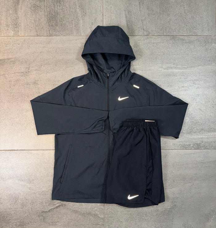 Nike Repel Windrunner & Challenger Shorts Set 'Black'