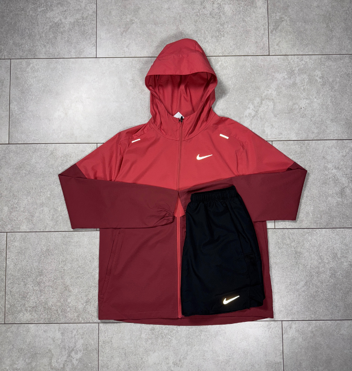 nike windrunner jacket red and black
