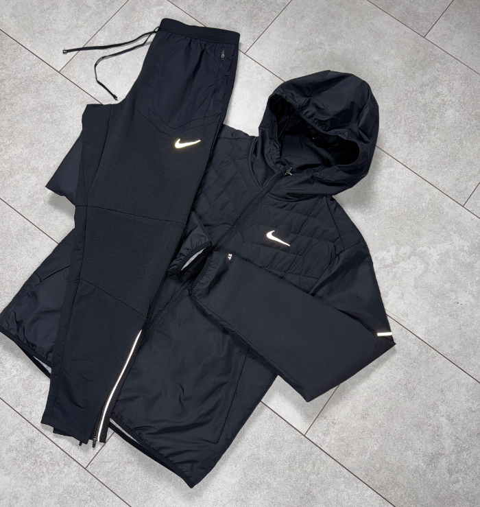Nike Black Aerolayer Jacket & Black Nike Phenom Pants Set