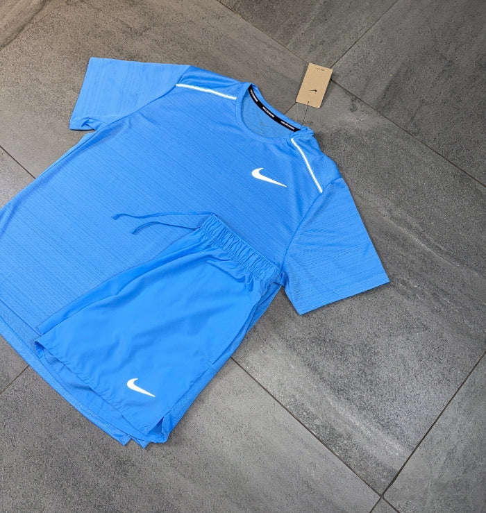 Nike Miler & Challenger Shorts Set 'University Blue'